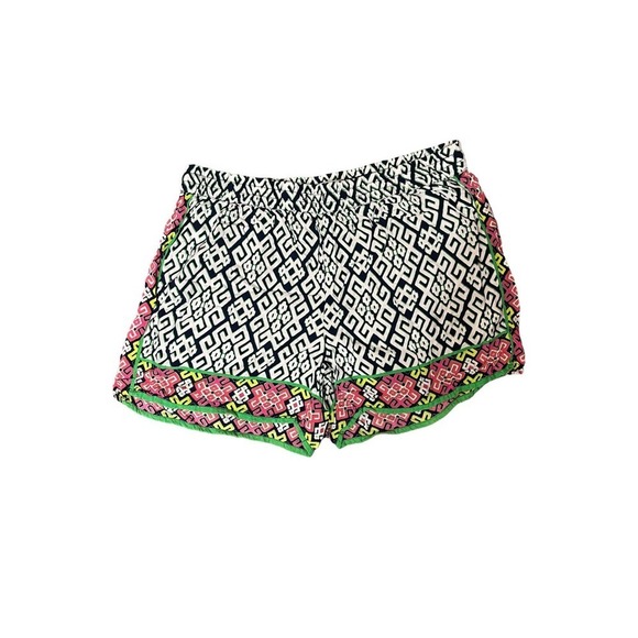 Crown & Ivy Women's Lightweight Size Medium Pull-on Bright Geo Print Shorts - Picture 2 of 5